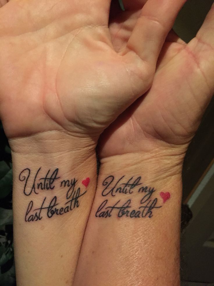 Hand Tattoos For Couples Love, Couples Tattoo Designs Matching Tat, Until My Last Breath Tattoo, Power Couple Tattoos, Love Tattoos For Women Couples, Tattoo Ideas To Get For Your Husband, His N Her Tattoos, Soulmate Love Quotes Tattoo, Boyfriend And Girlfriend Tattoos Ideas