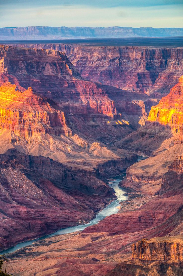 the grand canyon is filled with water and bright colors