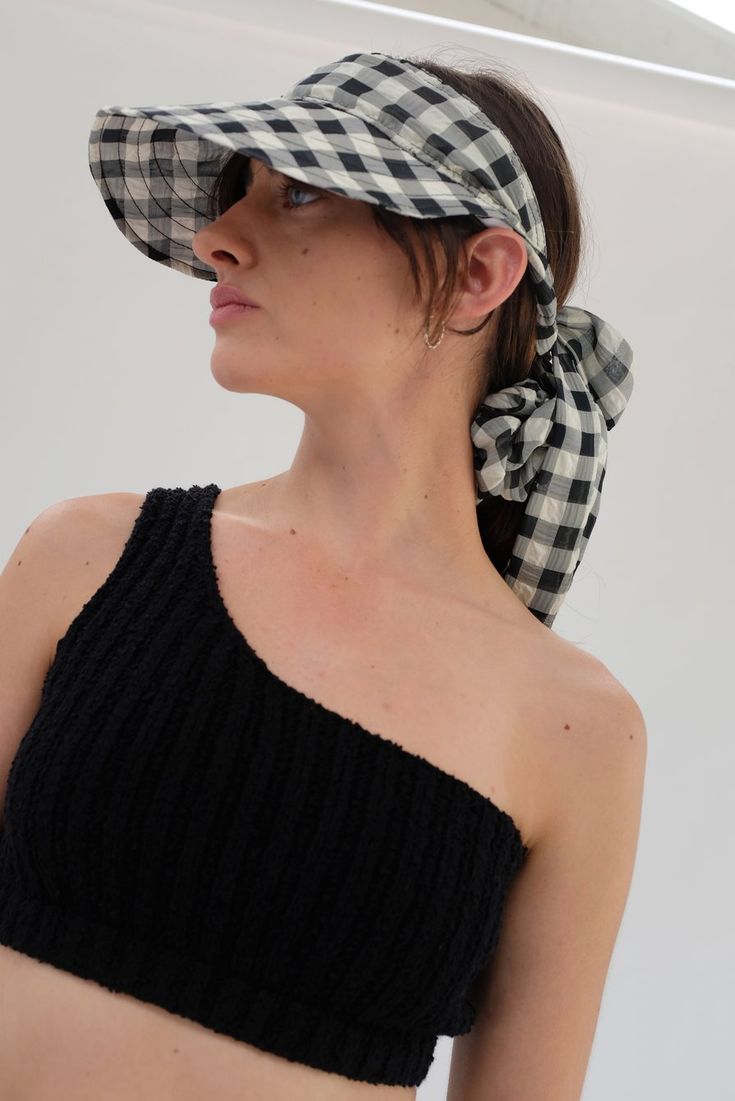 Babushka Scarf, Garter Stitch Scarf, Hair Up Or Down, Cropped Coat, Black Gingham, Head Ties, Sport Hat, Linen Textile, American Rag