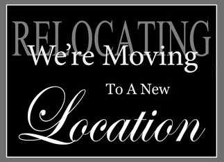 we're moving to a new location sign with the words refloating, we're moving to a new location