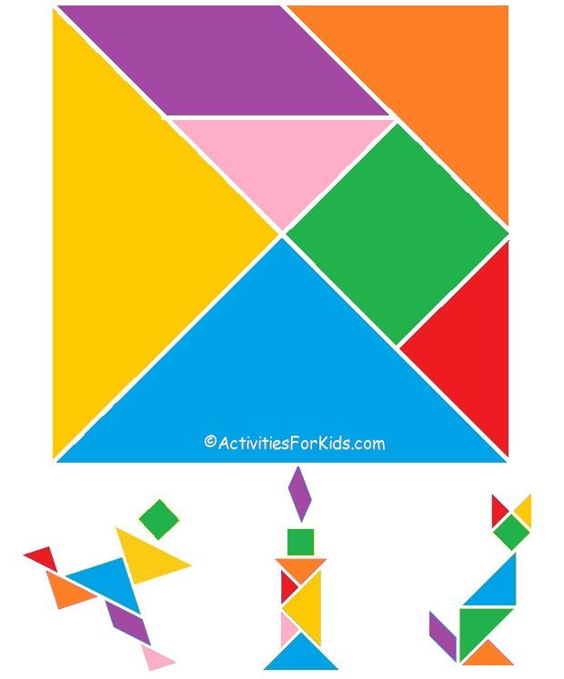 an image of colorful geometric shapes with the words, art and crafts on it's side