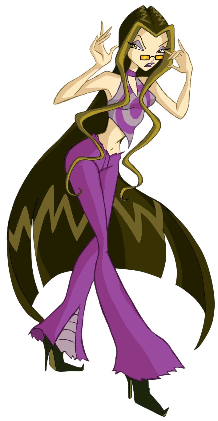 an anime character with long hair and purple clothes, holding her hands up to her face