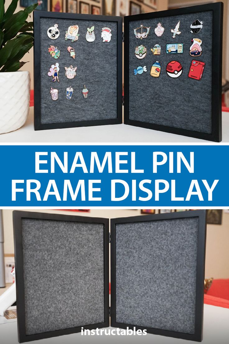 an easy diy to make a pin frame display