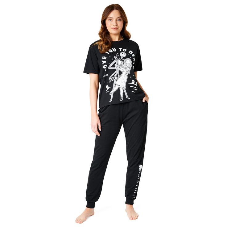 PRICES MAY VARY. Nightmare Before Christmas Design: Experience the quirk of your favourite Tim Burton characters with our ladies PJs set. These Jack Skellington pyjamas are officially licensed Disney merchandise, the perfect addition to any fan's collection 2 Piece Set: Our PJs for women sets include a t-shirt and long bottoms that are perfect for lounging or sleeping. The set is available in sizes S-2XL for women and teens. Choose from a range of stylish designs Cotton-Rich Material: Our womens Nightmare Before Christmas Design, Jack Skellington Gift, Jack Skellington Pajamas, Christmas Pjs Women, Pjs For Women, Nightmare Before Christmas Gifts, Ladies Pyjamas, Tim Burton Characters, Pjs Set