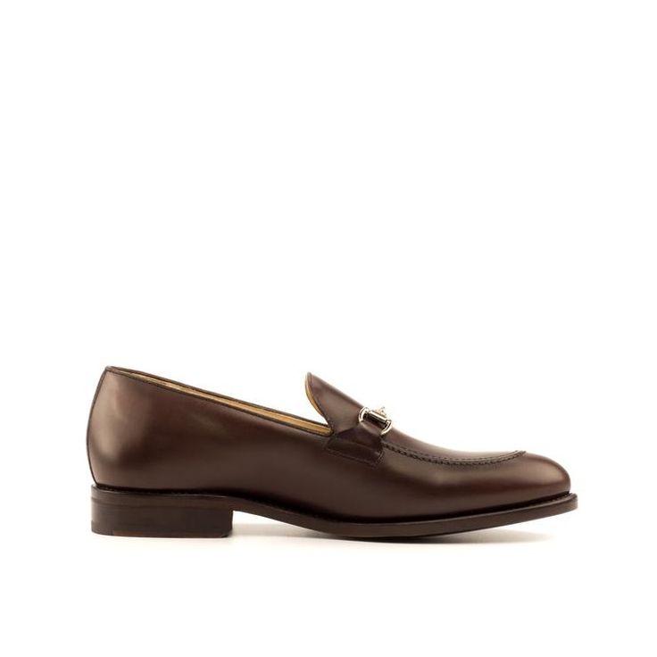 Men's Brown Leather Metal Bit Loafer - The Andrey by Idrese Elegant Brown Monk Strap Shoes For Office, Brown Formal Loafers With Horsebit Detail, Classic Business Loafers With Horsebit Detail, Business Brown Loafers With Horsebit Detail, Brown Business Loafers With Horsebit Detail, Timeless Brown Tassel Loafers For Office, Timeless Brown Moccasins For Business, Brown Timeless Tassel Loafers For Office, Luxury Brown Loafers For Office