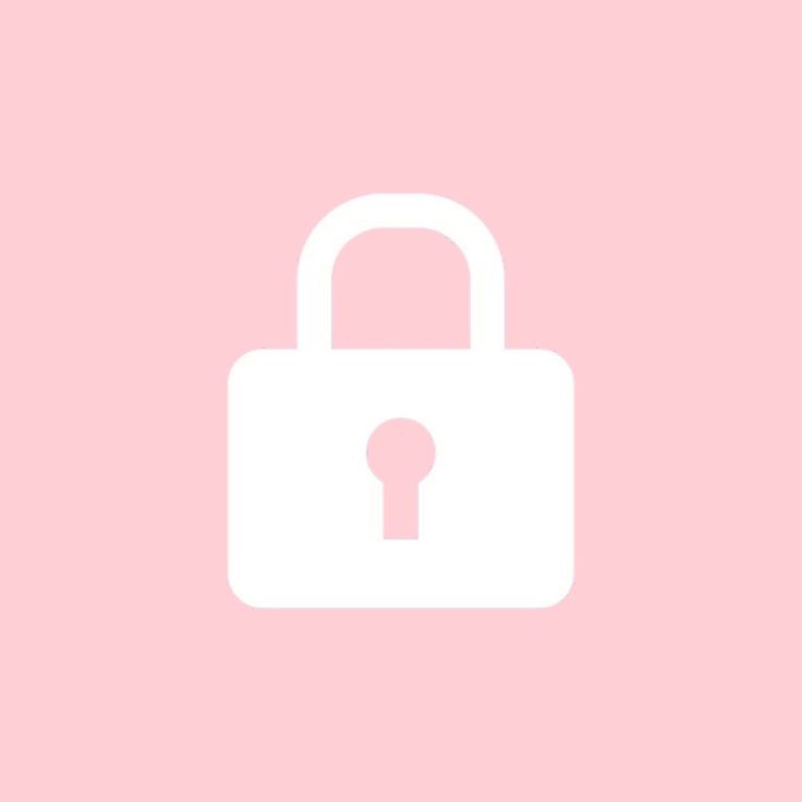 a white lock on a pink background