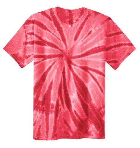 a red tie - dye shirt with the logo of an animal on it's chest