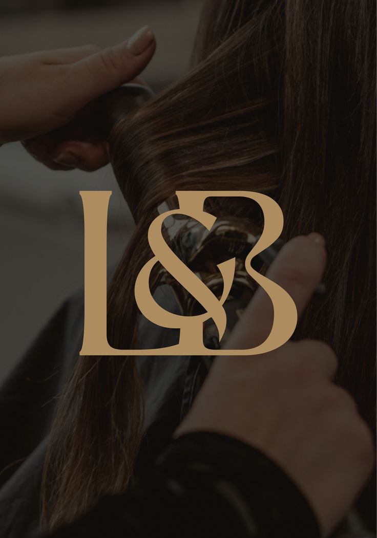 a person cutting another persons hair with the letter b and s on it's side