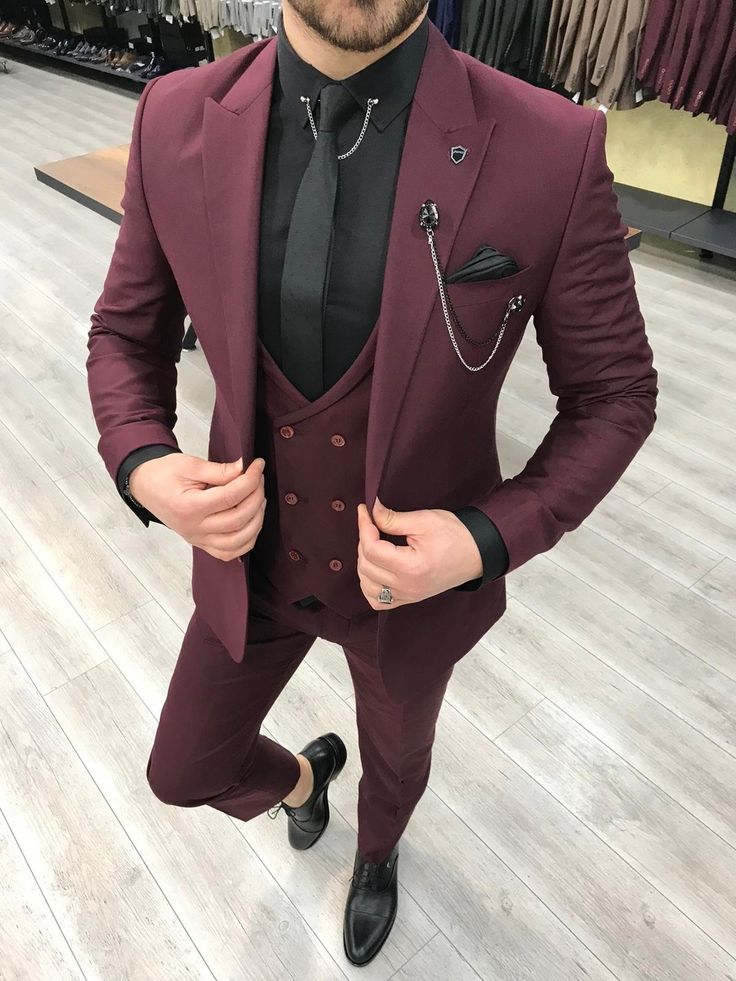 Terno Slim Fit, Burgundy Trousers, Grey Tweed Suit, Maroon Suit, Gym Wear Men, Slim Fit Suit Men, Formal Fashion, Burgundy Suit, Suits Men