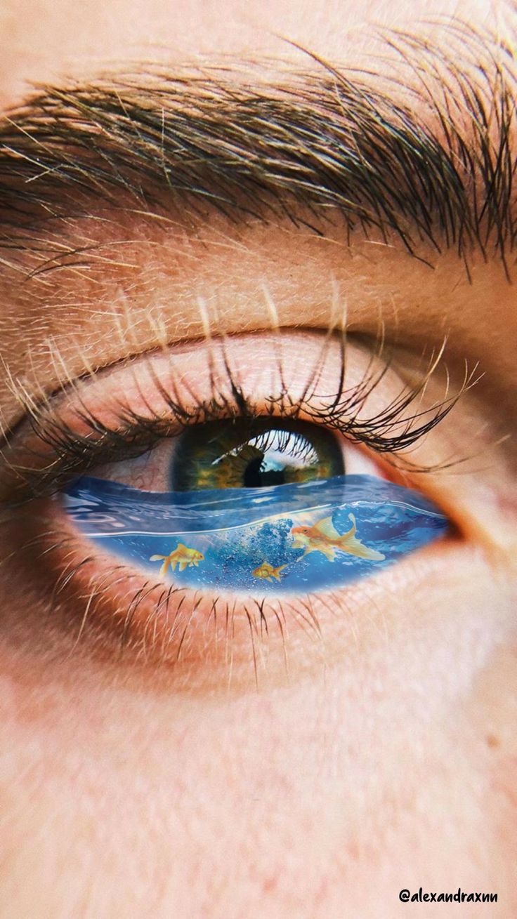 an eye with the earth painted on it's iris, as seen from above