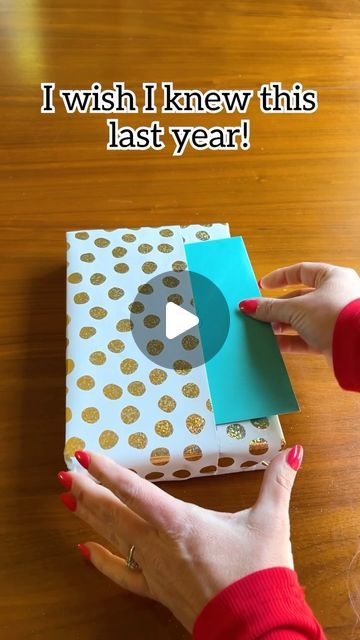 a woman is opening a gift box with the words i wish i knew this last year