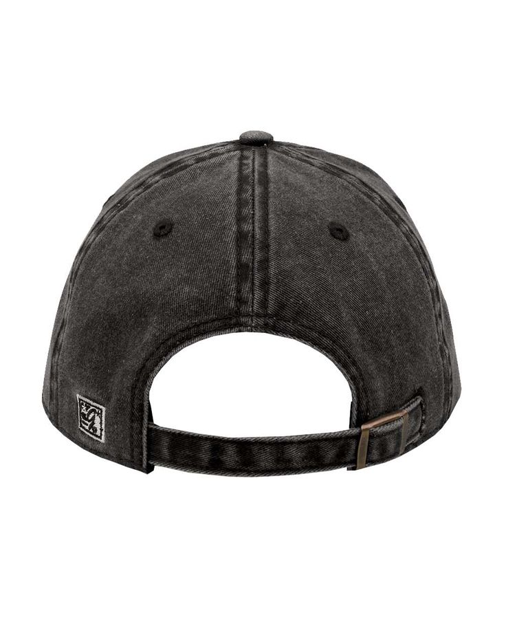 Pigment-Dyed Cap - BLACK - ADJUSTABLE | The Game Men's Pigment-Dyed Cap in Black Size Adjustable | Cotton Black Distressed Adjustable Hat, Black Adjustable Distressed Hat, Black Distressed Hat With Curved Visor, Urban Black Cotton Dad Hat, Black Six-panel Dad Hat For Outdoor, Black Distressed Dad Hat Baseball Cap, Black Distressed Dad Hat One Size, Black Flat Bill Dad Hat For Outdoor, Distressed Black Dad Hat Baseball Cap