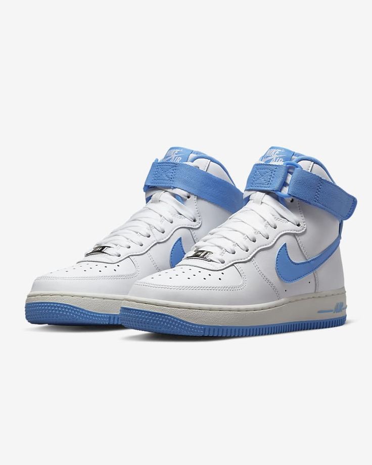 Air Force High Tops, Af1 High, Air Force 1 High Tops, Nike Air Force 1 High, Blue Air, Air Force 1 Mid, Air Force 1 High, Cute Nike Shoes, On Clouds