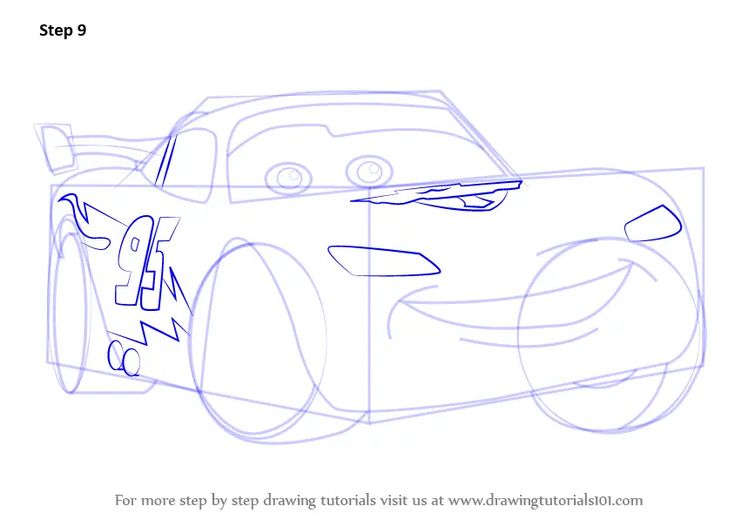 how to draw cars from the disney pixama movie step by step drawing instructions