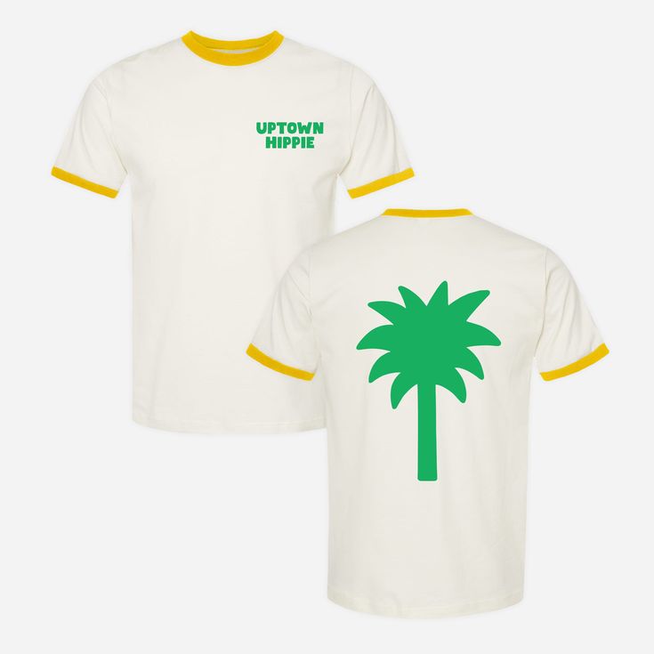 Embrace the beach vibes with our 100% cotton Palm Tree Ringer Tee! Featuring a vibrant green palm tree perfect for capturing the essence of laid-back island living. Product Details 100% Ring-Spun Cotton Natural and Yellow Made with Love Size + Fit Unisex Fits true to size Female model in the studio is 5'6 and wearing size S Female model on the beach is 5'6 and wearing size M Male model is 5'10 and wearing size L Ringer Shirt, Island Living, Ringer Tee, Female Model, Vibrant Green, Beach Vibes, Beach Vibe, Palm Tree, Trees To Plant