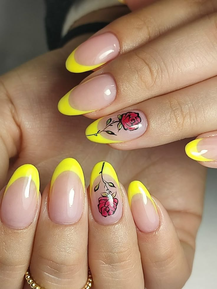 "Disney Beauty and the Beast Nail Art Tutorial | Easy & Magical Designs #NailArtInspiration #BeautyA Beauty And Beast Nail Ideas, Disney Beauty And The Beast Nails, Nails Inspired By Movies, Nails Inspiration Disney, Princess Disney Nails, Beauty And Beast Nails, Pixar Nail Designs, Beauty And The Beast Inspired Nails, Disney Nails Princess