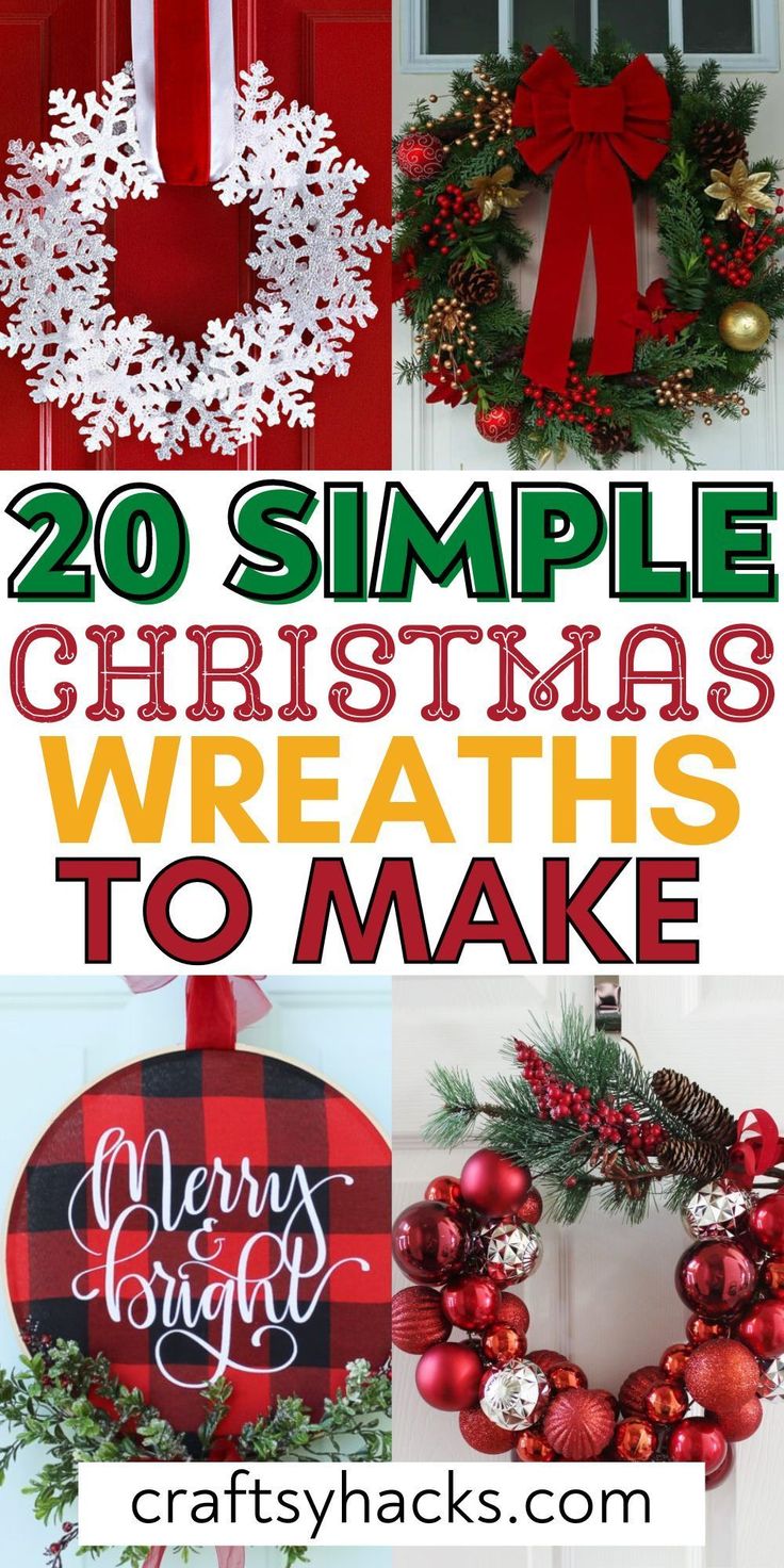 20 simple christmas wreaths to make