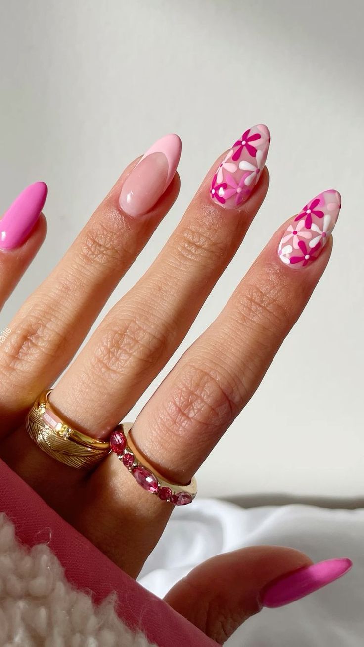 Pink Nails Barbie, Nails Barbie, Barbie Pink Nails, Gradient Nail Design, Whatsapp Tricks, Barbie Nails, Nail Designs Tutorial, Vibrant Nails, Best Nail Art