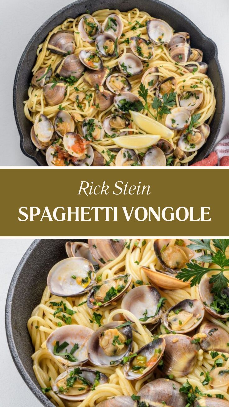 Rick Stein Spaghetti Vongole Vongole Pasta Recipe, Rick Stein Recipes, Spaghetti Vongole, New Food Trends, Rick Stein, Clam Sauce, Great Meals, Cooked Pasta, Chefs Table