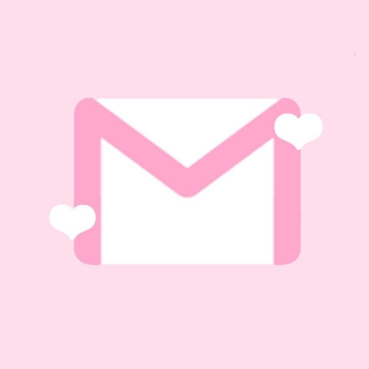 an image of a pink and white icon with hearts on the bottom right hand corner