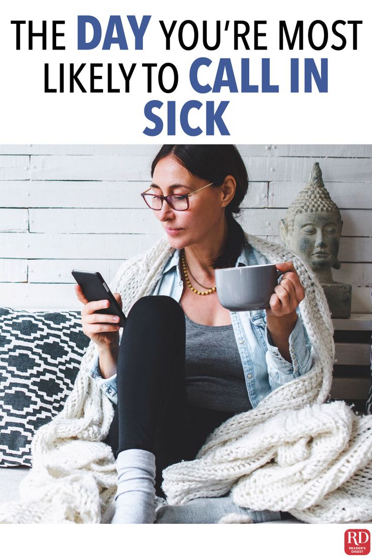 This Is the Day You’re Most Likely to Call in Sick — Sick days are sometimes contagious, as any boss can tell you....find out when workers are more likely to be missing. #Work #Career #SickDays #SickDay #Job Calling In Sick To Work, Sick At Work, Sick Quotes, Sick Time, Missing Work, Three Day Weekend, This Is The Day, Sick Day, I M Sick