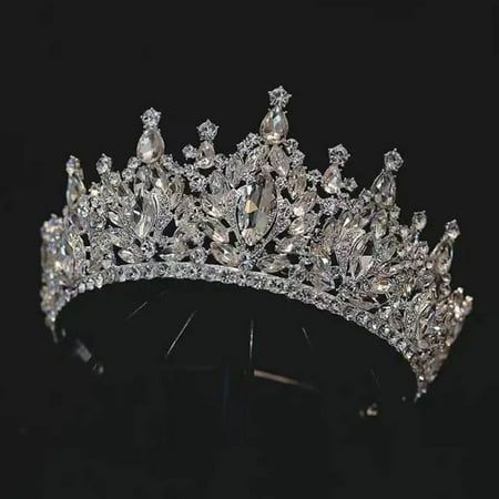 Luxury Diverse Silver Color Crystal Bridal Tiaras Crown Rhinestone Pageant Diadema Collares Headpieces Wedding Hair Accessories Bridal Crown Tiara, Crystal Crown Wedding, Pageant Crowns, Bridal Tiaras, Rhinestone Headpiece, Crown For Women, Crystal Bridal Tiaras, Bride Tiara, Princess Tiara