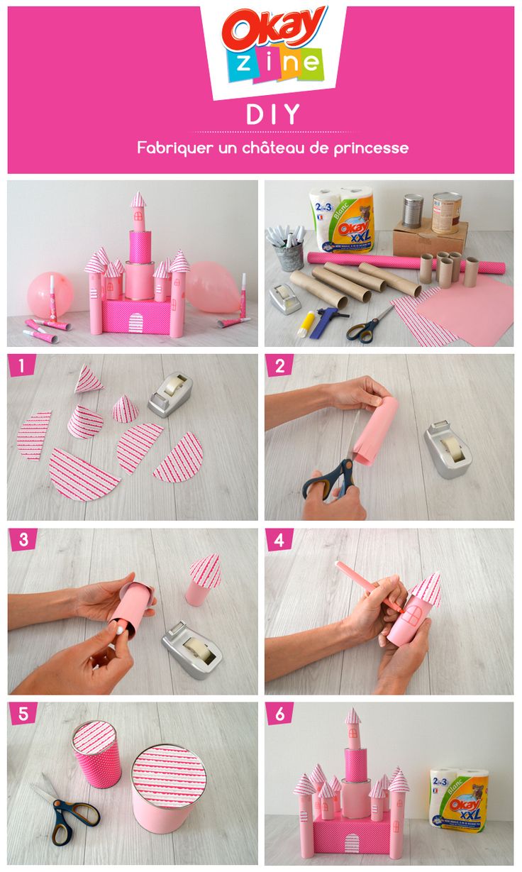 instructions to make a princess castle out of construction paper