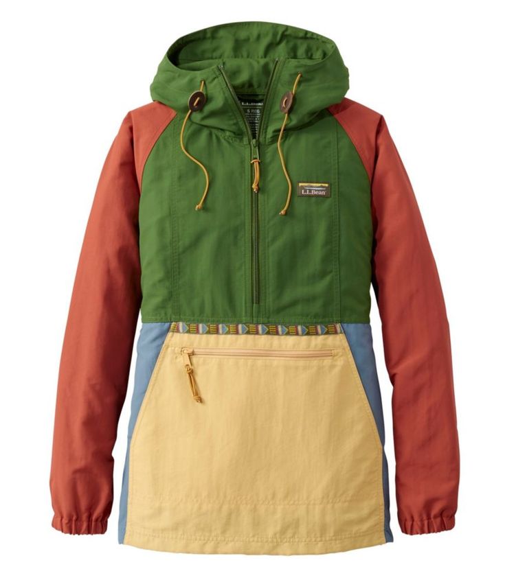 Our classic wind-and water-resistant layer, designed to keep the light rain out and the outdoor fun going. Slightly Fitted. Wind- and water-resistant supplex nylon fabric. Machine wash and dry. Features heritage-inspired details like Bean Boot lace-inspired zipper and Katahdin logo. Roomy, adjustable hood for easy on/off. Kangaroo pockets. Elastic cuffs. Adjustable drawcord at hem. Stows away in its own pocket. Imported. Casual Winter Camping Raincoat, Casual Winter Raincoat For Camping, Green Long Sleeve Nylon Parka, Casual Green Parka For Outdoor Activities, Fall Camping Windbreaker With Pockets, Green Nylon Windbreaker For Fall, Fall Green Nylon Windbreaker, Long Sleeve Weatherproof Windbreaker For Camping, Weatherproof Long Sleeve Windbreaker For Camping