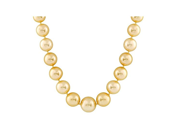 10-13MM GOLDEN CULTURED SOUTH SEA PEARL 14K YELLOW GOLD STRAND NECKLACE Gold Pearl Necklace With Round Beads For Formal Occasions, Yellow Gold Single Strand Round Necklace, Gold Necklaces With Round Beads For Anniversary, Yellow Gold Single Strand Necklace, Classic Gold Round Pearl Necklace, Formal High Luster Yellow Jewelry, Formal Yellow High Luster Jewelry, Gold Single Strand Necklace For Formal Occasions, Yellow Gold Necklace With Round Beads For Anniversary