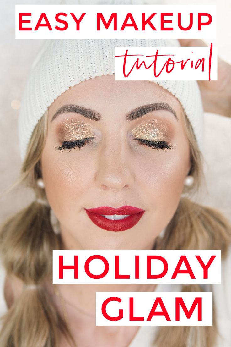 Easy holiday makeup tutorial #makeuptutorial #holidaymakeup #christmas #makeuptutorial #beauty #beautyblogger via @mego Easy Holiday Makeup, Simple Holiday Makeup, Christmas Makeup Simple, Holiday Glam Makeup, Christmas Makeup Tutorial, Holiday Eyeshadow, Holiday Makeup Tutorial, Christmas Eyeshadow, Holiday Eye