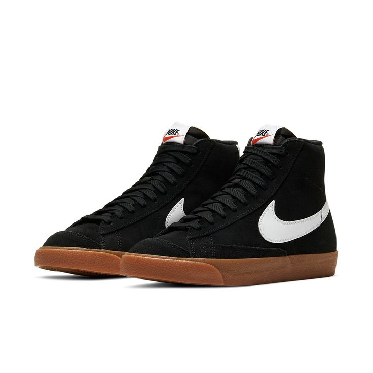 Nike Blazer Mid '77 Suede DB5461-001 Orange Trainers, Nike Blazer Mid 77, Nike Blazer Mid, Nike Blazers Mid, Black Gums, Blazer Mid, Nike Blazer, Womens Tights, Suede Shoes