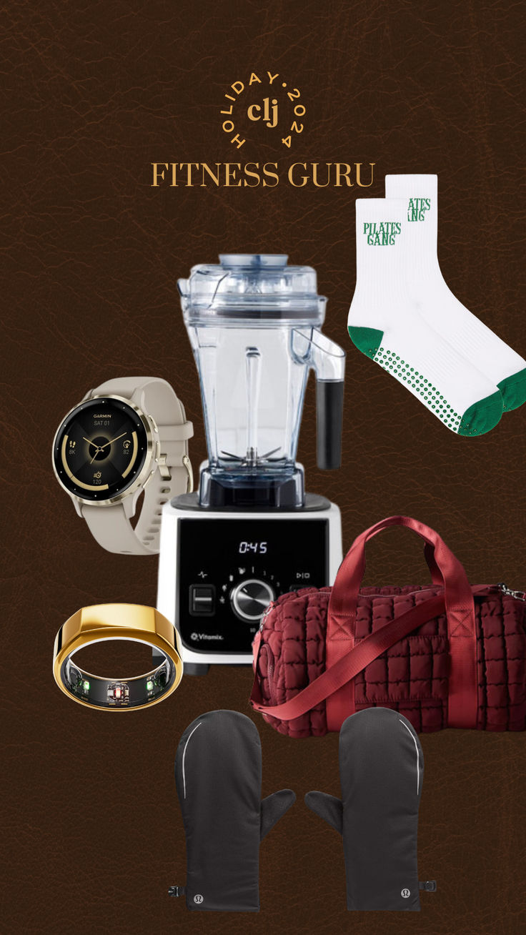 Pilates crew socks, Vitamix blender, quilted duffel bag, mittens, Oura ring, Garmin smart watch 2024 Fitness, Holiday 2024, Chris Loves Julia, Christmas Gift Ideas, Gym Rat, Pottery Barn Kids, The Gym, Pottery Barn, Gift Guide