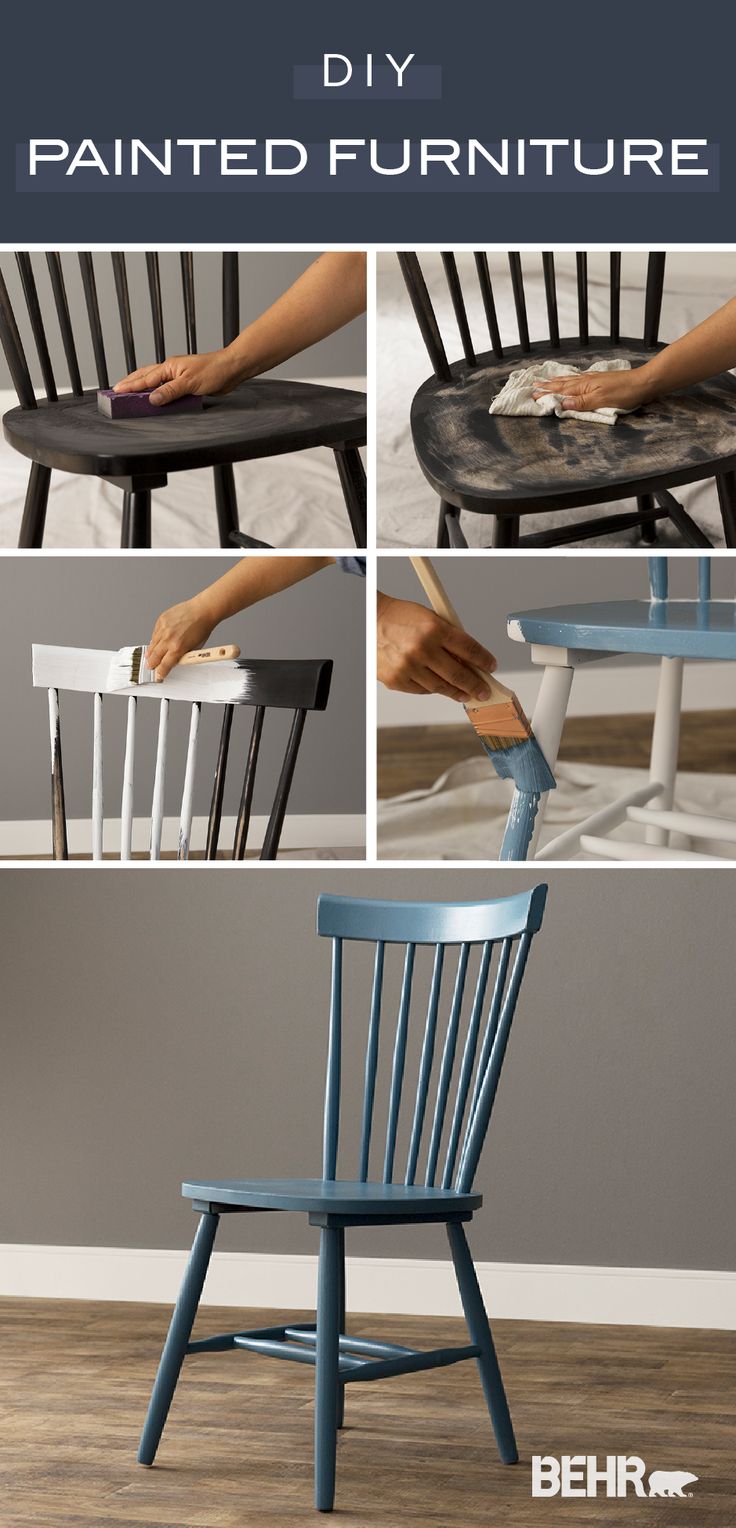 the instructions for how to paint a wooden chair with chalk paint and furniture polishing