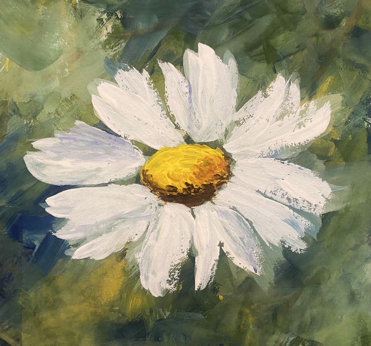 Original acrylic painting, Chamomile painting Chamomile Drawing, Chamomile Painting, Daisy Acrylic Painting, Acrylic Drawing, Painting Flowers Tutorial, Acrylic Painting Flowers, Daisy Painting, Flower Painting Canvas, Painting Flowers