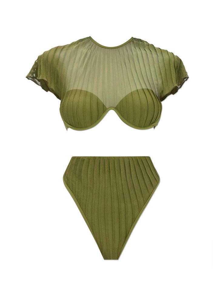 Andrea Iyamah Green Gara Bikini – Industrie Africa Andrea Iyamah, Native Design, White Jewelry, Dress Cover, Swimwear Outfit, Metal Hooks, Up Girl, Neck Strap, Vacation Outfits