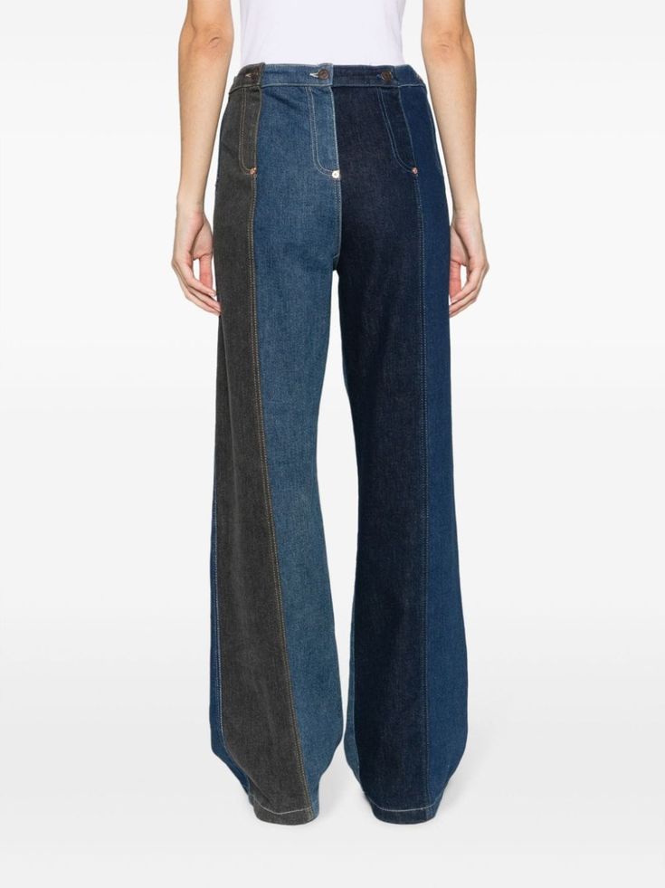 Find MOSCHINO JEANS High-waisted Wide-leg Jeans on Editorialist. indigo blue/light blue/brown stretch-cotton denim high-waisted wide leg front button fastening rear button fastening Fall Mid-rise Recycled Denim Pants, Recycled Denim Wide Leg Bottoms For Fall, Fall Straight Leg Recycled Denim Pants, Fall Recycled Denim Straight Leg Pants, Indigo Flare Jeans With Relaxed Fit And Straight Leg, Indigo Flare Jeans With Relaxed Straight Leg, Indigo Flare Jeans With Relaxed Straight Leg Fit, Indigo Flare Jeans With Relaxed Fit, Dark Wash Full Length Flare Jeans In Recycled Denim