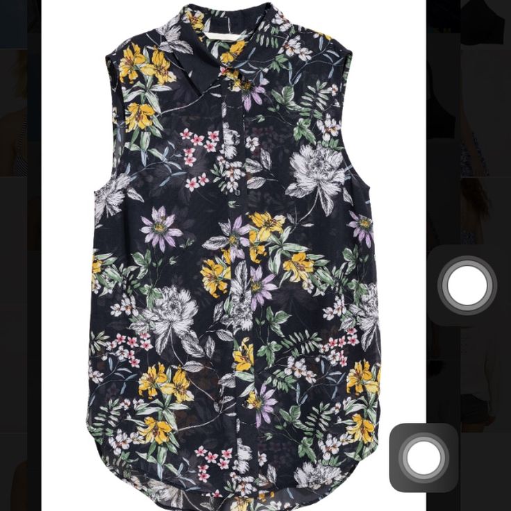 Dark Blue Floral - Never Worn H&m Sleeveless Tank Top For Spring, Chic H&m Blouse With Floral Print, Casual Sleeveless H&m Tops, Casual Floral Print Blouse By H&m, H&m Casual Sleeveless Top, Chic Floral Print Blouse By H&m, H&m Multicolor Tops For Spring, Casual Sleeveless H&m Tank Top, Casual Sleeveless Tops From H&m