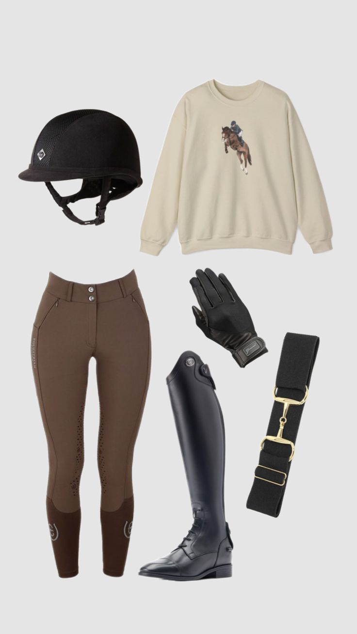 the equestrian outfit is ready to be worn