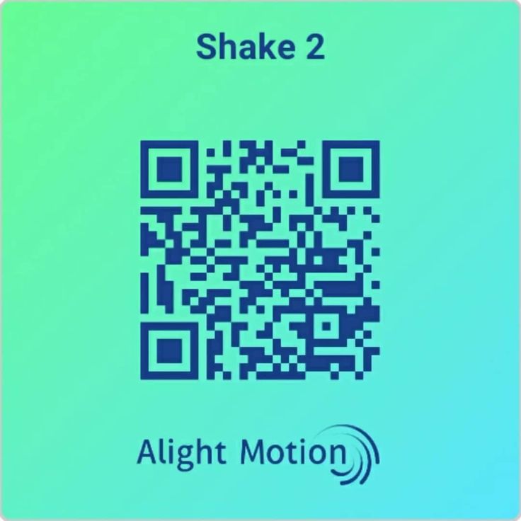 a blue and green background with a qr code for the word, shake 2