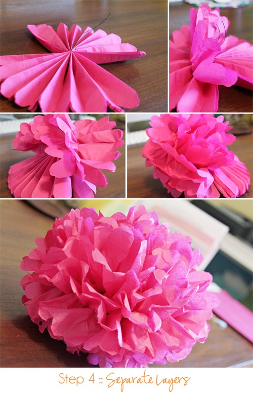 how to make tissue paper pom - poms with pictures and instructions for making them