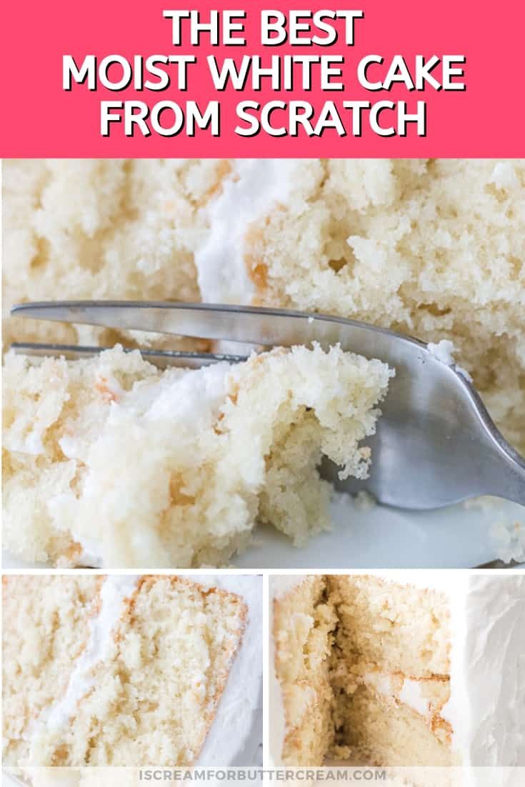 the best moist white cake from scratch is made with only 3 ingredients and it's so good to eat