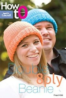 a man and woman wearing knitted hats on the cover of how to knit magazine