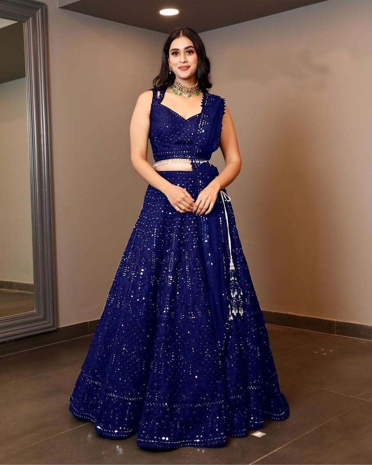 Navy Blue Lehenga, Lehenga Choli Designs, Indian Wedding Lehenga, Lehenga Choli For Women, Bridesmaid Lehenga, Choli For Women, Cotton Lehenga, Sabyasachi Lehenga, Party Wear Lehenga Choli