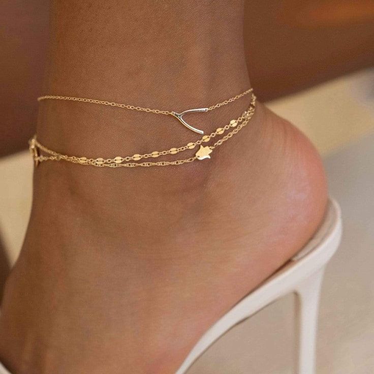 Jennifer Zeuner Jewelry Iva Anklet Elegant Adjustable Tarnish-resistant Anklets, Gold Chain Metal Anklets As A Gift, Gold Chain Metal Anklet, Great For Gifts, Gold Chain Metal Anklet For Gift, Elegant Metal Anklet With Adjustable Chain, Elegant Adjustable Anklets With Delicate Chain, Gold Metal Anklet With Adjustable Chain, Elegant Adjustable Delicate Chain Anklet, Gold Sterling Silver Anklet As Gift