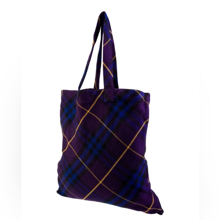 What A Steal!!! Brand New Burberry Print Tote Bag. Dual Should Strap At 11.75 Inches. Bag Height Is 22.25, Width Is 20.75 And Depth 0.75. They Are Clean And Odor Free! Purple Square Shoulder Bag For School, Purple Square Bags For Daily Use, Purple Square Bag With Removable Pouch, Purple Tote School Bag, Purple Tote Bag For School, Purple Pouch Bag For Daily Use, Purple Square Shopping Bag, Purple Square Shoulder Bag With Removable Pouch, Purple Rectangular Bag With Removable Pouch