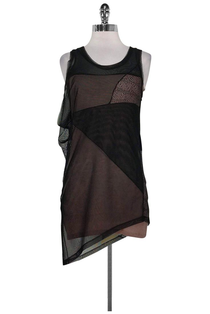 Current Boutique-BCBG Max Azria - Black Mesh Tank Top Sz XXS Sheer Mesh Tank Top For Night Out, Sheer Sleeveless Mesh Top For Night Out, Sleeveless Sheer Mesh Top For Night Out, Chic Black Mesh Tank Top, Sheer Camisole Tank Top For Night Out, Sheer Sleeveless Mesh Top For Layering, Mesh Tank Top For Night Out, Black Sheer Sleeveless Mesh Top, Black Sleeveless Sheer Mesh Top