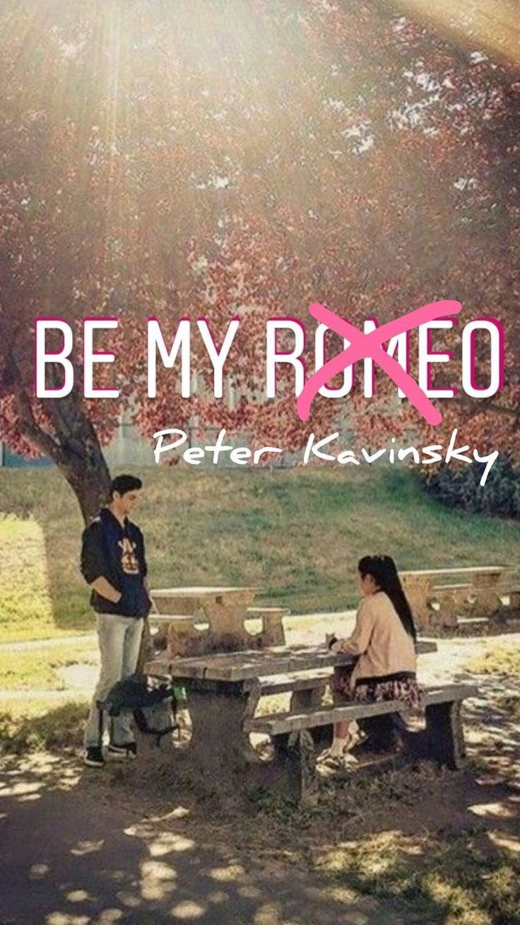 two people sitting at a picnic table under a tree with the words be my roseo on it