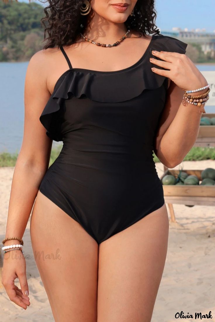 Olivia Mark - Sexy Plus Size Beach Bodysuit for Women Plus Size Swimsuit, Plus Size Beach, Plus Size Swimsuits, Maternity Wear, One Piece Swimwear, Olivia Mark, Ruffles, One Piece, Plus Size