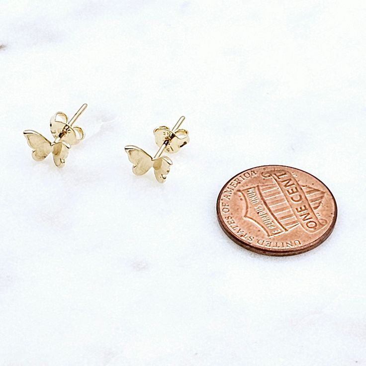 14kt gold filled butterfly stud earrings .2 inches Jewelry Care: Clean with a soft cloth and store in a jewelry bag. Butterfly Stud Earrings, Butterfly Earrings Stud, Jewelry Bag, Jewelry Bags, 14kt Gold, Ring Bracelet, Earring Necklace, Jewelry Care, Necklaces Bracelets