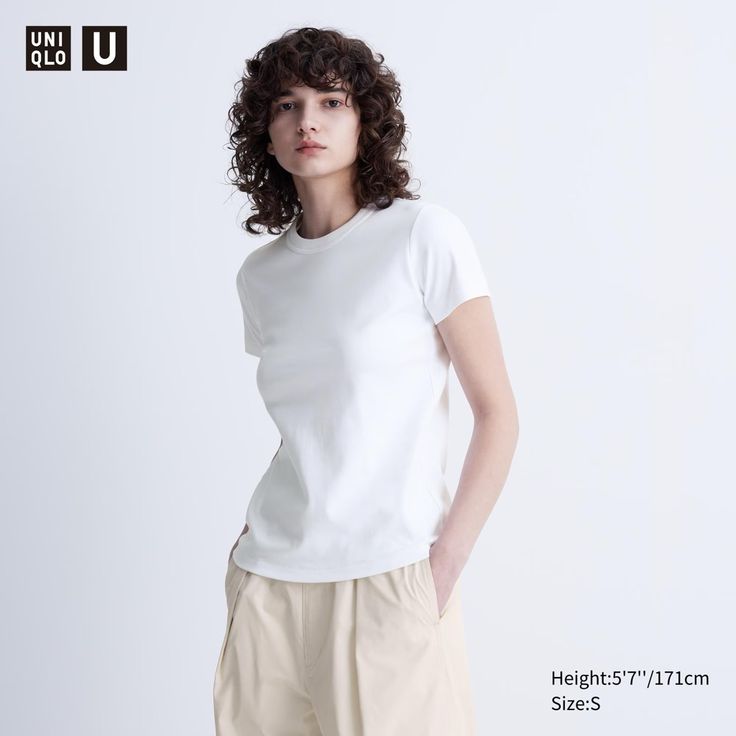 White U Crew Neck T Shirt From Uniqlo Nwt , Thought I’d Need It For Work This Summer But Nahh Spring Business Casual Outfits, Uv Protection Clothing, Spring Business Casual, Uniqlo U, Chino Joggers, Parka Vest, Christophe Lemaire, Jean Michel Basquiat, Uniqlo Women